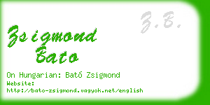 zsigmond bato business card